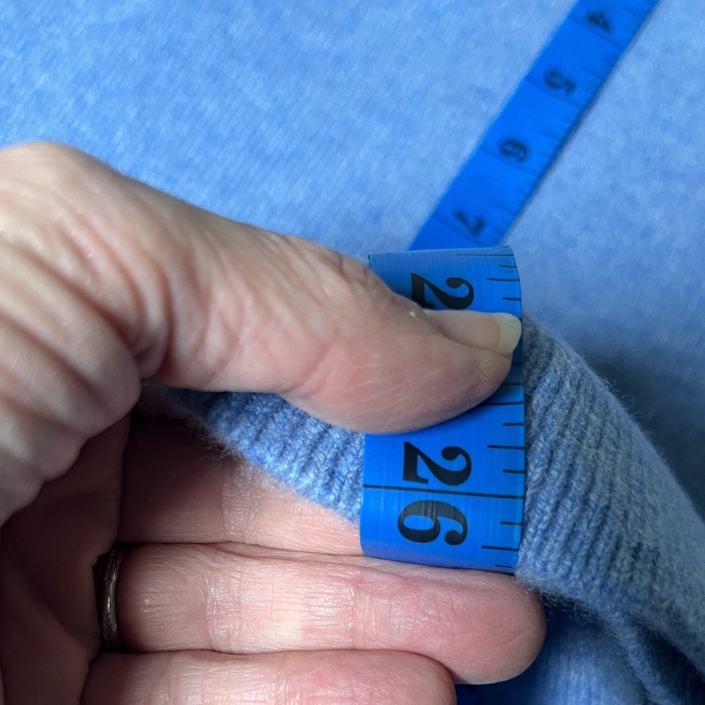 Luxury‎ Cashmere V Neck Sweater Blue Daniel Cremieux Men's L - Picture 7 of 8